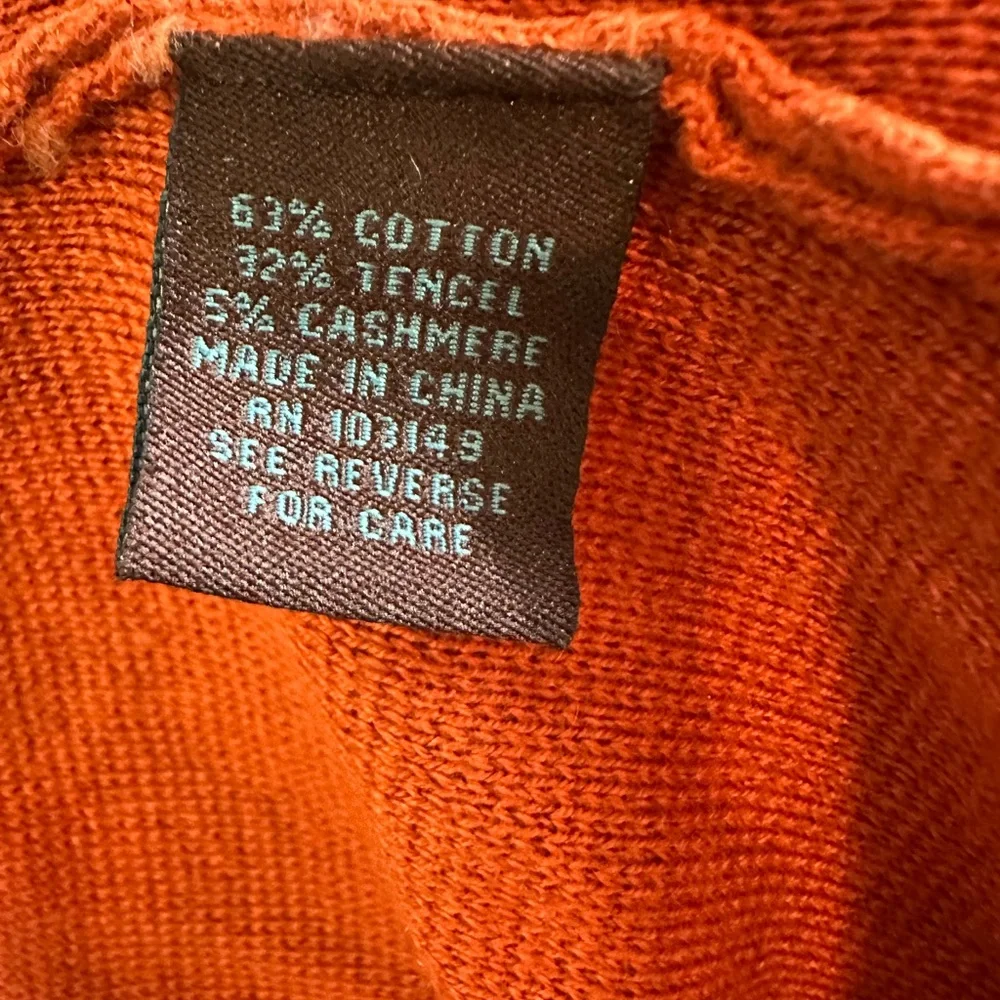 Shae Women’s Sweater Dress Cowl Neck Rust Front Pockets Size M - Picture 11 of 11
